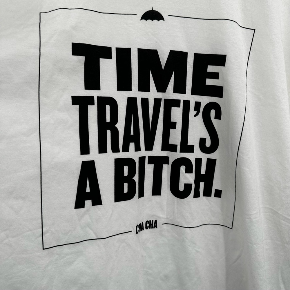 The Umbrella Academy  White Time Travel T-Shirt Size‎ 2XL NWT NEW Plus Size